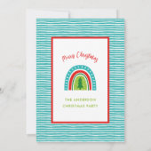 クリスマスレインボー 招待状 (裏面)