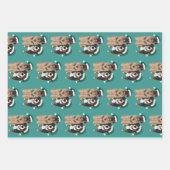 クリスマスレオンベルガーとベルネーズマウンテンドッグ ラッピングペーパーシート (正面2)