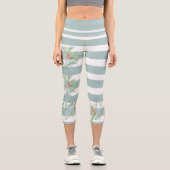 クリスマスレギンスグリーンホリー カプリレギンス (正面)