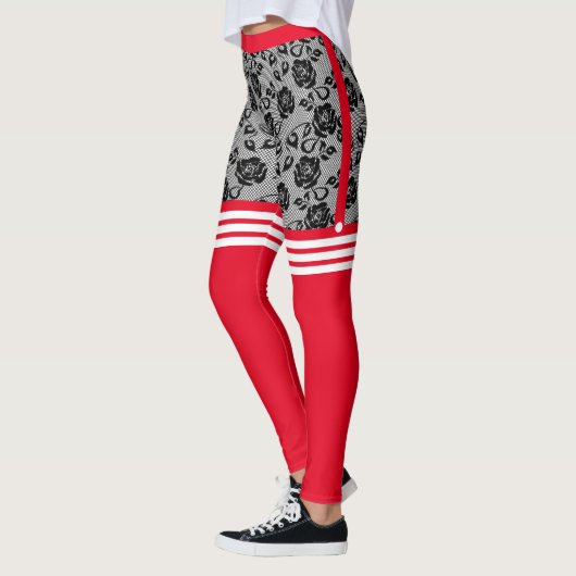 クリスマスレギンスサンフェイクタバラレースOTKソックス レギンス (左)