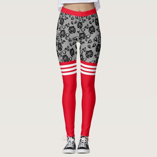 クリスマスレギンスサンフェイクタバラレースOTKソックス レギンス (正面)