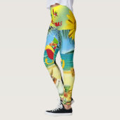 クリスマスレギンス、ビーチバムサンタ レギンス (左)