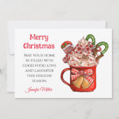 クリスマスレシピエクスチェンジカクテル5 x 7ホリデイ シーズンカード (正面)