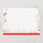 クリスマスレシピカードスノーウィーウィンターベリー メニュー (裏面)