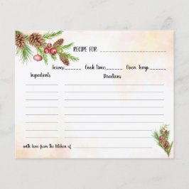 クリスマスレシピカードブライダルシャワー