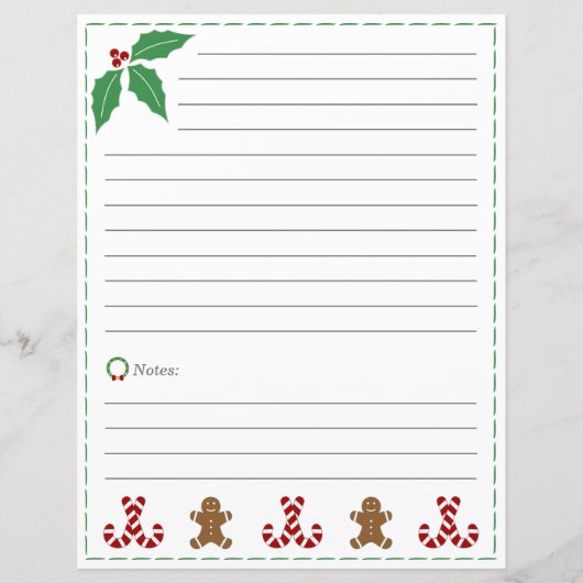 クリスマスレシピカード (裏面)