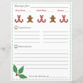 クリスマスレシピカード (正面)