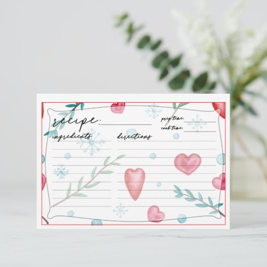 クリスマスレシピカード (スタンド正面)