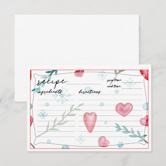 クリスマスレシピカード (正面/裏面)