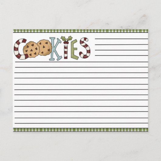 クリスマスレシピカード ポストカード (正面)