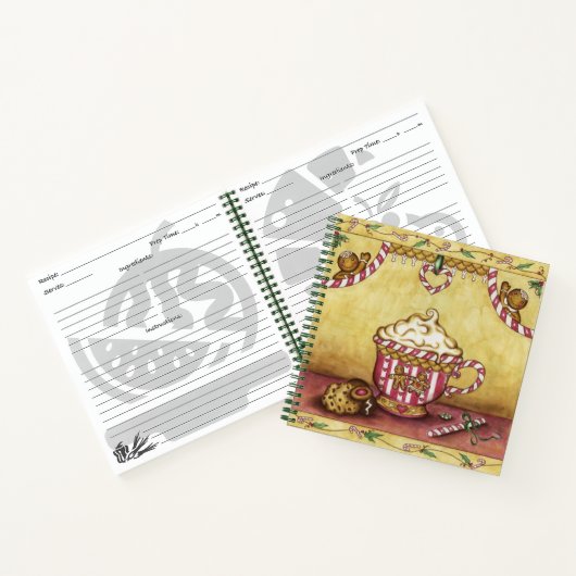 クリスマスレシピ料理本ギフト ノートブック (内部)