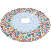 クリスマスレシュカートのおもちゃやお菓子 ブラッシュドポリエステルツリースカート (アングル)