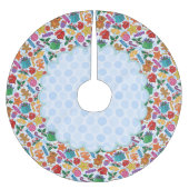 クリスマスレシュカートのおもちゃやお菓子 ブラッシュドポリエステルツリースカート (正面)