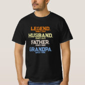 クリスマスレジェンドファーダディGRANDPA カスタマイズ Tシャツ (正面)