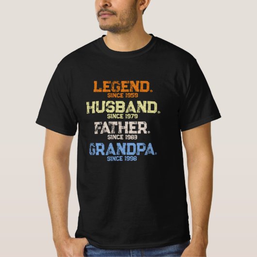 クリスマスレジェンドファーダディGRANDPA カスタマイズ Tシャツ (正面)