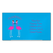 クリスマスレズフラミンゴスフラミンゴベルズカスタム マグネット名刺 (正面)