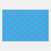 クリスマスレズフラミンゴスフラミンゴベルズカスタム ラッピングペーパーシート (正面)