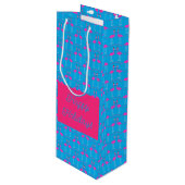 クリスマスレズフラミンゴスフラミンゴベルズカスタム ワインギフトバッグ (正面アングル)