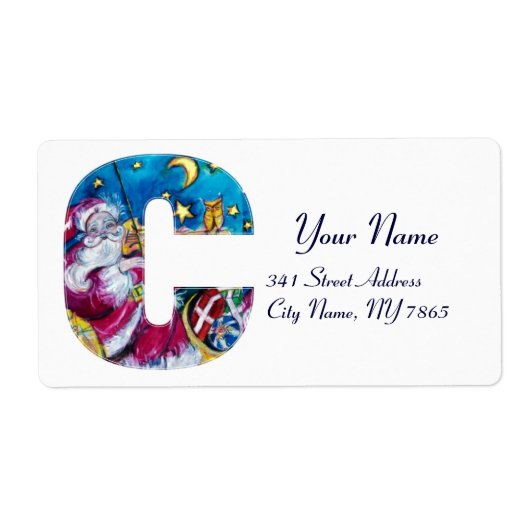 クリスマスレターインスパイア/サンタモノグラム ラベル (正面)