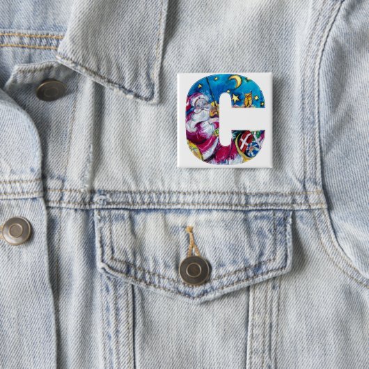 クリスマスレターインスパイア/サンタモノグラム 缶バッジ (インサイチュ)