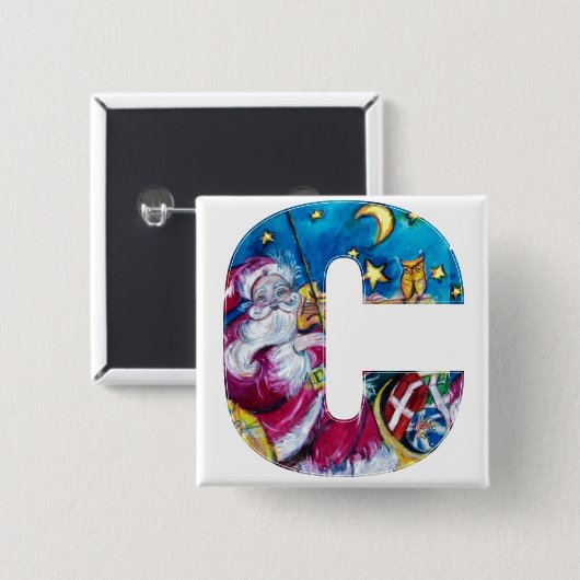 クリスマスレターインスパイア/サンタモノグラム 缶バッジ (正面&裏面)