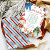 クリスマスレターカードからの小妖精や小人ボーイ手紙 招待状