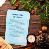 クリスマスレターテンプレートブルーきらめく星 便箋