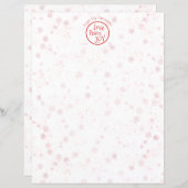 クリスマスレターパーソナルホリデーラブピースジョイ (正面/裏面)