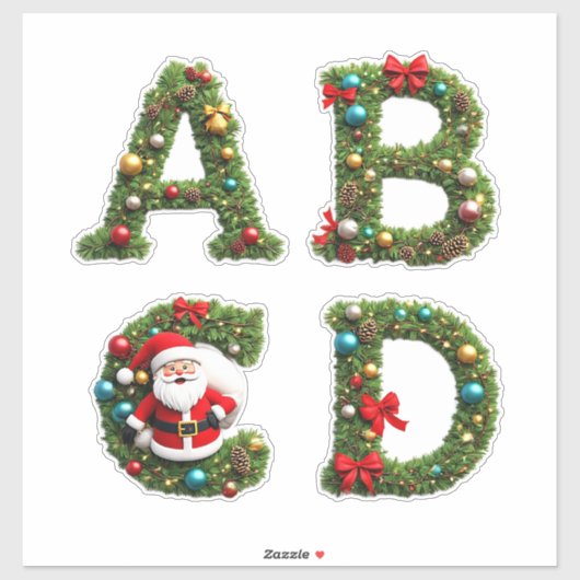 クリスマスレターリース シール (シート)