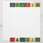 クリスマスレター紙 – クリスマスツリー (正面/裏面)