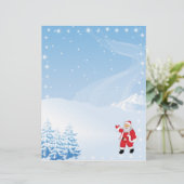 クリスマスレター紙 – サンタクロースなびく (スタンド正面)