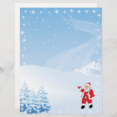 クリスマスレター紙 – サンタ風 (正面/裏面)