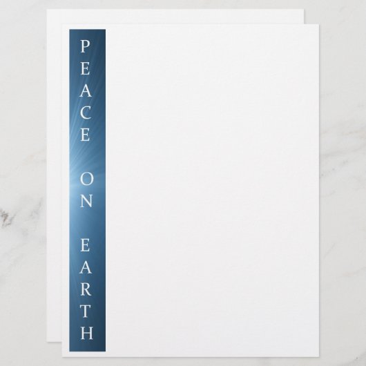 クリスマスレター紙 – ピースオンアースデザイン (正面/裏面)