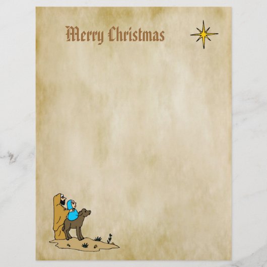 クリスマスレター紙 – ベツレヘムの星 (正面)