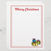 クリスマスレター紙 – メリークリスマスギフト (正面/裏面)