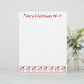 クリスマスレター紙:雪だるまメリークリスマス (スタンド正面)