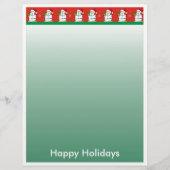 クリスマスレター紙-雪だるま縁ど (正面)