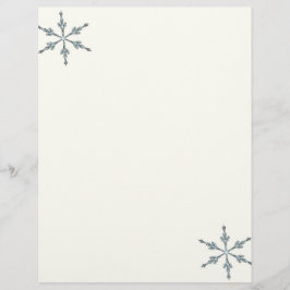 クリスマスレター紙- 2つの雪