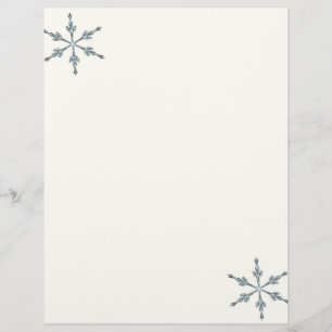 クリスマスレター紙- 2つの雪