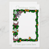 クリスマスレター2009 便箋 (正面/裏面)