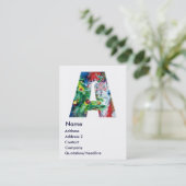 クリスマスレター/クリスマスツリー付きサンタ 名刺 (スタンド正面)