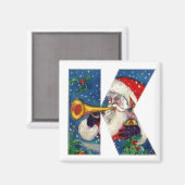 クリスマスレター/サンタブグラーモノグラム マグネット (正面/裏面)