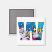 クリスマスレター/サンタモインスパイアノグラム マグネット (正面/裏面)