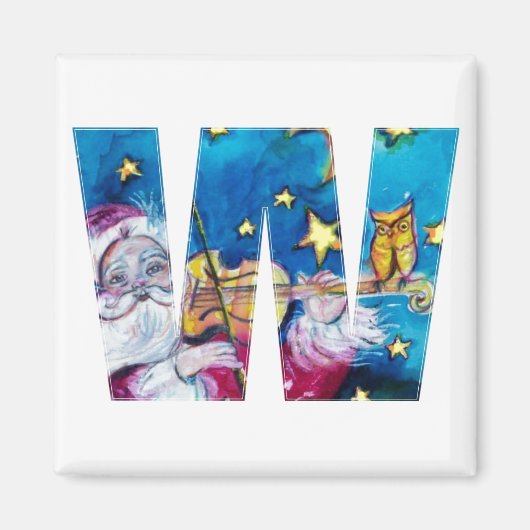 クリスマスレター/サンタモインスパイアノグラム マグネット (正面)