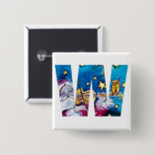 クリスマスレター/サンタモインスパイアノグラム 缶バッジ (正面&裏面)