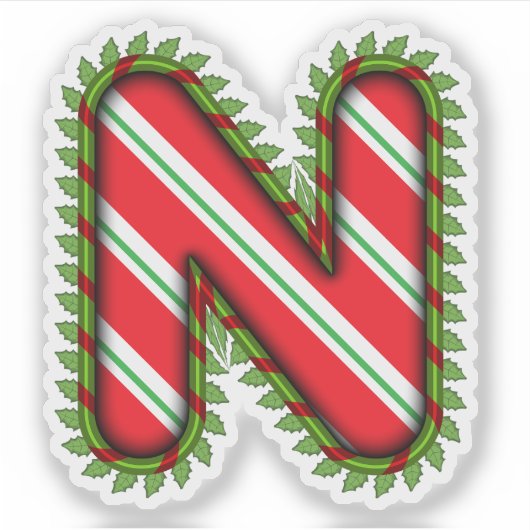 クリスマスレターN シール (正面)