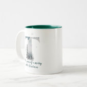 クリスマスレターTアルファベットコーヒーマグ ツートーンマグカップ (正面左)