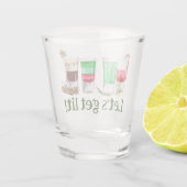 クリスマスレッツ点灯パーティーを取得おもしろい ショットグラス (裏面)