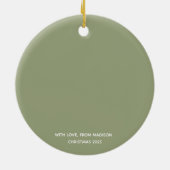 クリスマスレット天国と自然リングや輪 セラミックオーナメント (裏面)