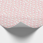 クリスマスレッドいけなクリスマスホリデーデザイン ラッピングペーパー (角)